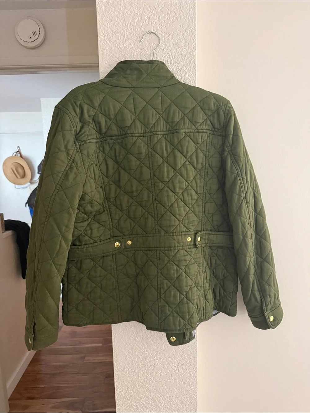 J. Crew women's Quilted Olive Green Field Jacket